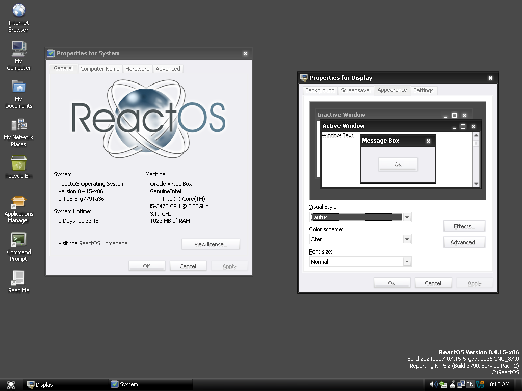 Újabb fontos lépést tett a ReactOS a modern Windows-alkalmazások támogatása felé
