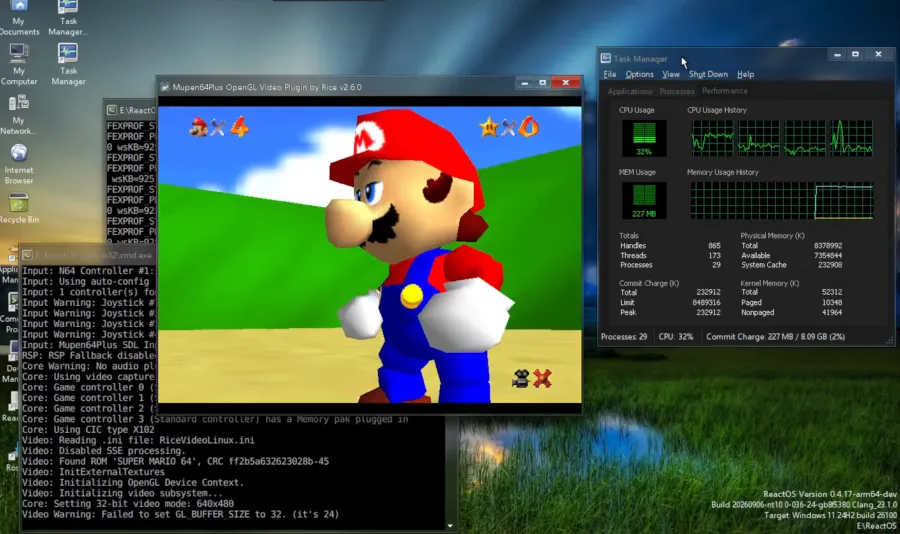 FEX segítségével futtattak x86-64-es Windows-programot a ReactOS ARM64 változata alatt